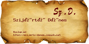 Szijártó Dénes névjegykártya