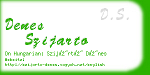 denes szijarto business card